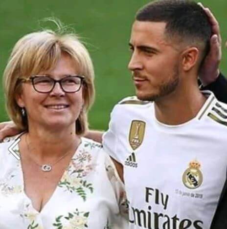 Carine Hazard with her son Thorgan Hazard.